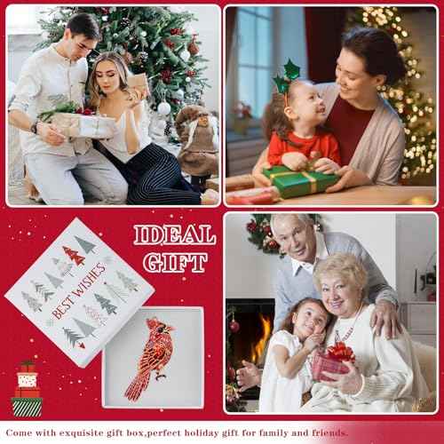 WhatSign Cardinal Christmas Ornaments - Metal Red Ornament for Christmas Tree Party Decor Bird Hanging Keepsake Gifts for Women