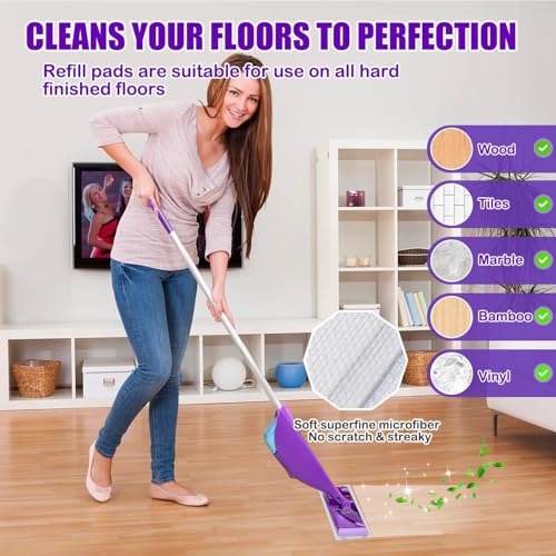 100 Pack Disposable WetJet Mop Pads for Swiffer Wet Jet - Thick & Super Absorbent