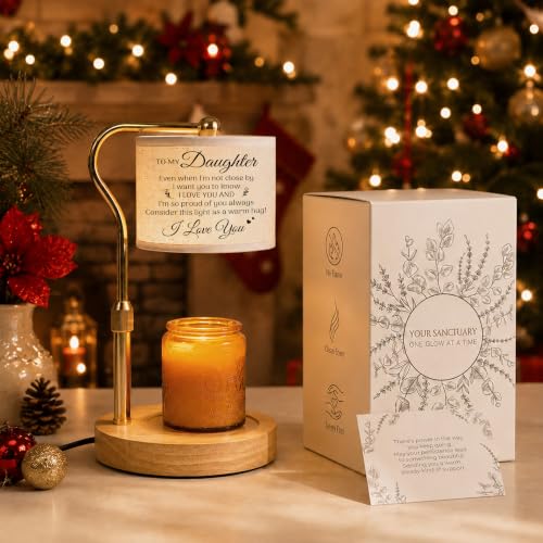 To My Daughter Candle Warmer Lamp with Timer Dimmable - Elegant Fragrance Gift