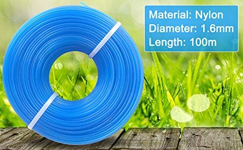 Grass Trimmer Line - 328ft .065'' Nylon Replacement Spool for String Trimmers - Durable Blue
