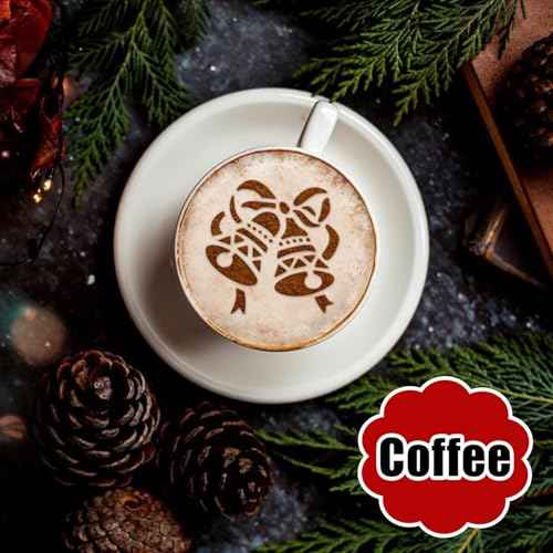 Partywind 20 PCS Christmas Stencils for Painting, Reusable Stencils for Merry Christmas Decorations Ornaments, Santa Snowflake Painting Templates, Xmas Holiday Party Supplies