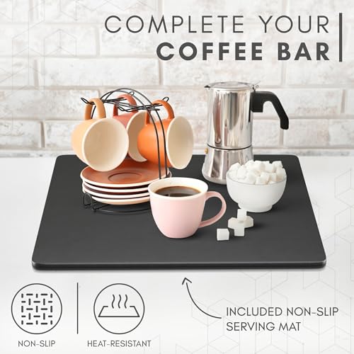 Black Coffee Pod Holder Organizer for Keurig - Coffee Station Storage, 72 Pods, Sliding Drawer