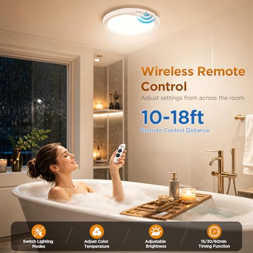 2 Pack Rechargeable Magnetic Ceiling Lights with Remote & Timer - 10000mAh USB-C Battery Powered LED Fixture, Dimmable & Motion Sensor