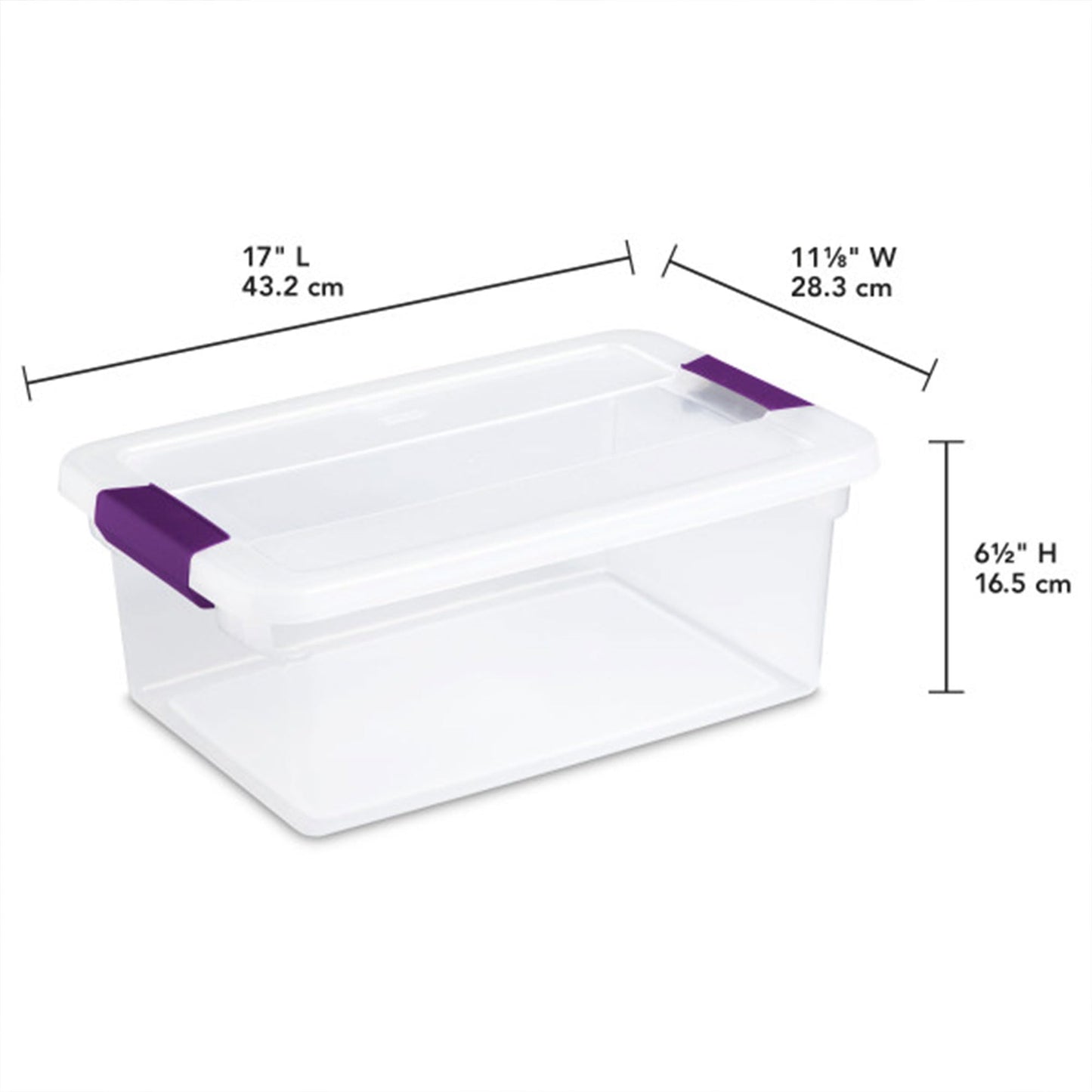 Sterilite 12-Pack ClearView Latch Box, Stackable Organizer Bins with Lids, 15 Quart - Clear Plastic Organization Containers for Closet, Bedroom, Shelving Units and Home or Office Storage