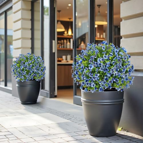24-Inch Outdoor Artificial Potted Plants UV Resistant Faux Flowers Set of 2