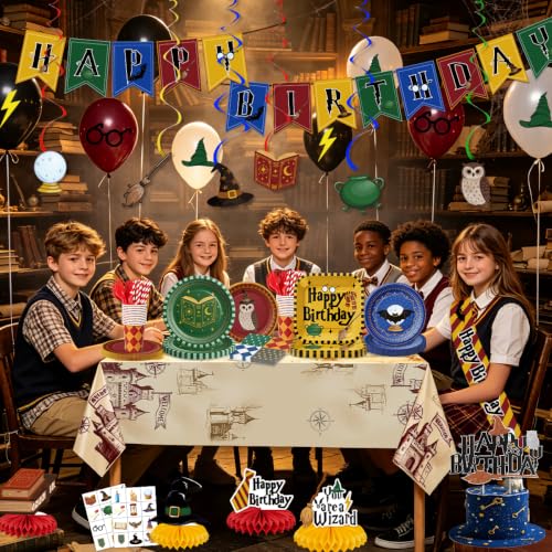 Wizard Birthday Party Decorations Set - Magical Theme for Kids & Fans
