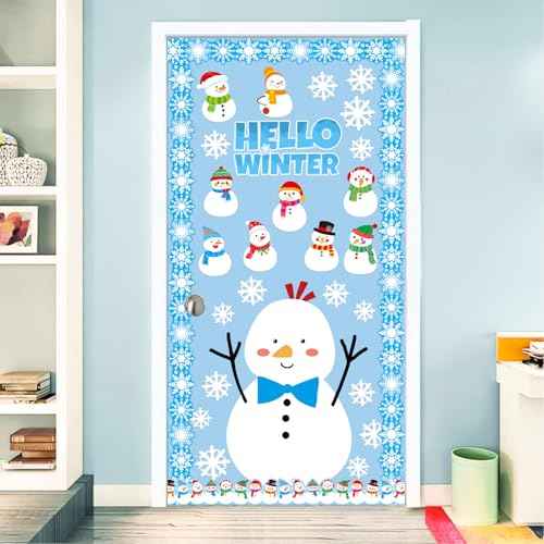 45 Pcs Snowmen Cutouts for Bulletin Board - Winter Classroom Christmas Party Decoration