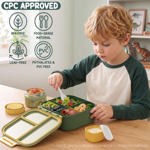 Kids Bento Lunch Box Set with Thermo Food Jar - Game Variation