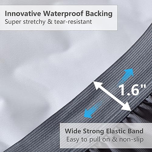 Elven Home King Size Waterproof Cooling Mattress Topper Grey 78x80 Fitted