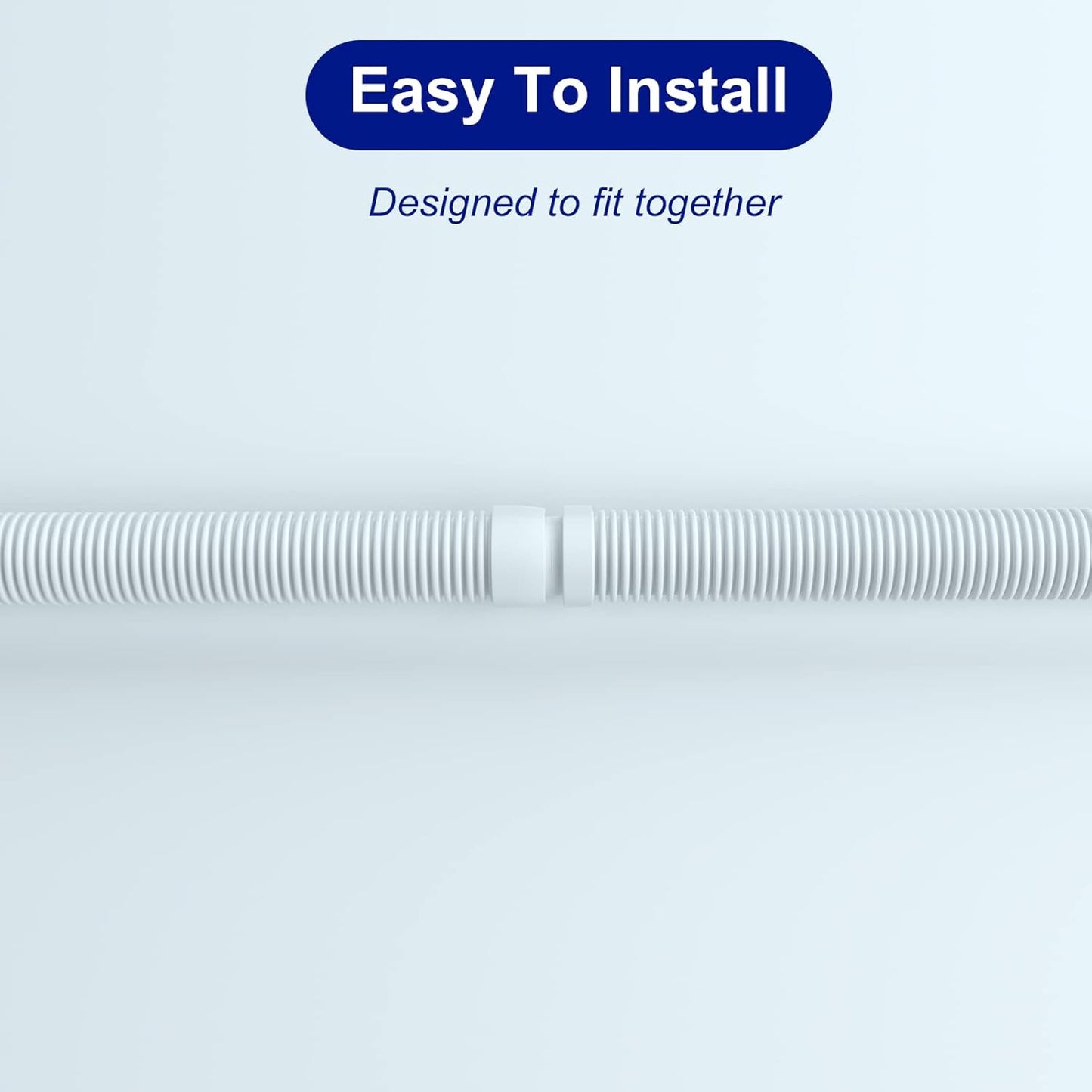 POOLWHALE Replacement Pool Vacuum Hose - 1.5” Diameter, 8 Durable Hoses for Pools & Spas