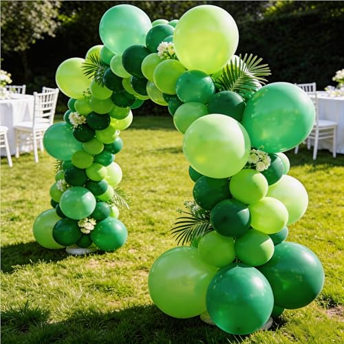 Beeyaky Green Balloons 12 Inch - 100 Pack for Birthday, Wedding, Christmas, Graduation