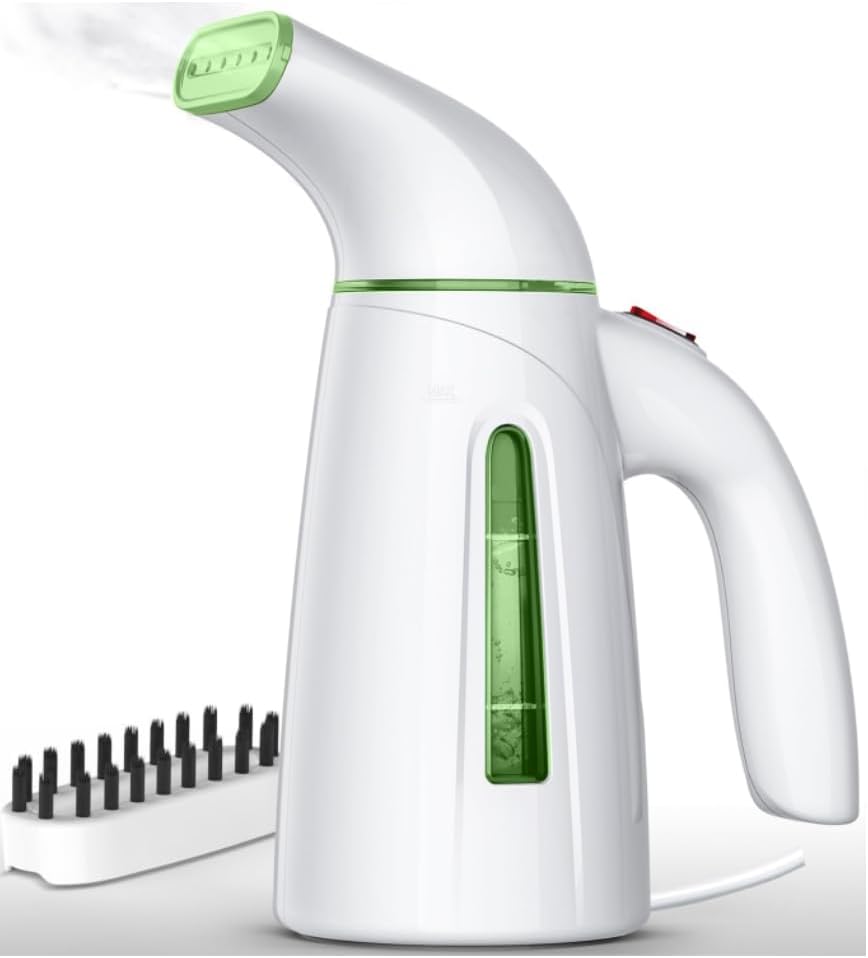 OGHom Portable Handheld Garment Steamer - 240ml Capacity, 700W Fast Heat Up in Pale Green