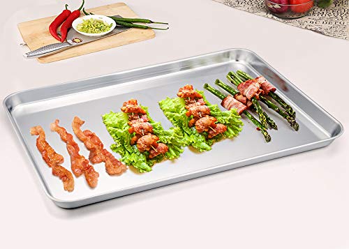TeamFar 20x14-Inch Stainless Steel Baking Sheet Set – Heavy Duty Cookie Pans, Non-Toxic, Dishwasher Safe