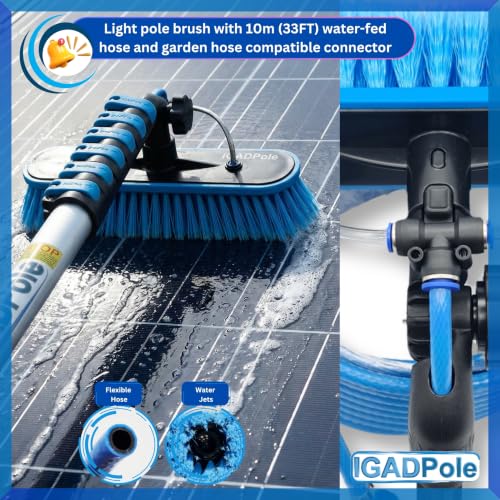 17 ft Water-Fed Washing Kit with Soap Dispenser, Brush, Squeegee & Duster
