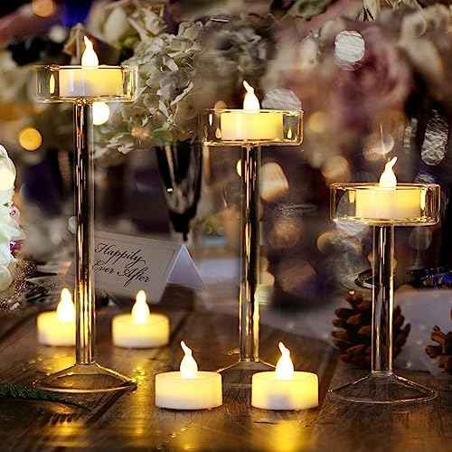 Nancia LED Tea Lights Candles- 12PACK Flameless Candles Realistic and Bright Flickering Long Lasting 200Hours for Holiday Celebration,Home Decoration Warm White