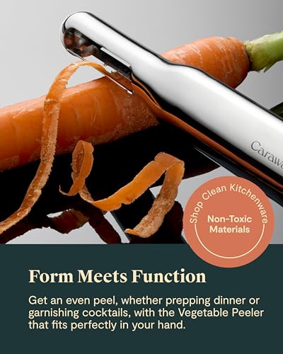 Caraway Stainless Steel Vegetable Peeler with Ergonomic Handle – Kitchen Tool