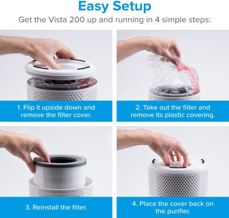 Levoit Vista 200 Air Purifier Replacement Filter 2 Pack | Genuine HEPA & Carbon Filters