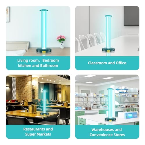 100W Ozone-Free UV Light for Disinfection with Remote & Timer – Safe Air & Surface Sanitizer