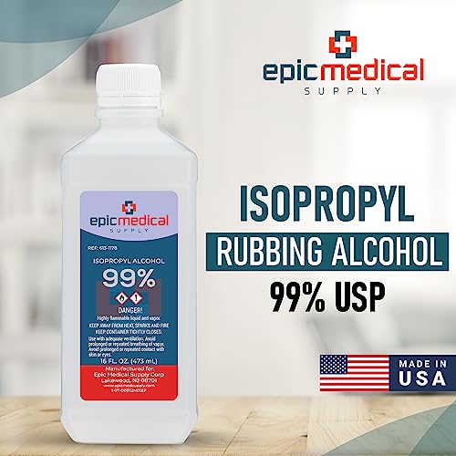 99% Isopropyl Alcohol 16 oz Bottle - Multi-Purpose Surface & Electronic Cleaner - Variation 12