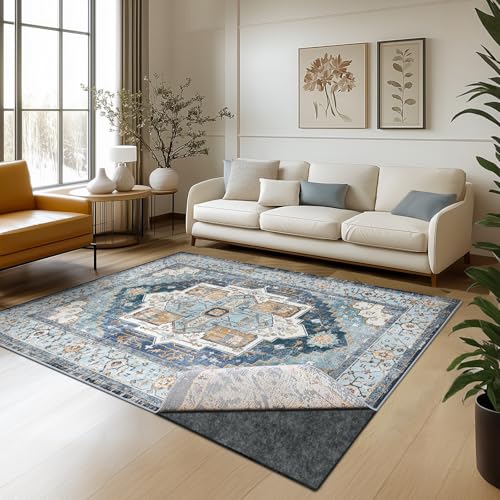 8x10 ft Waterproof Rug Pad - 1/4 Inch Thick Non-Slip Felt Carpet Cushion