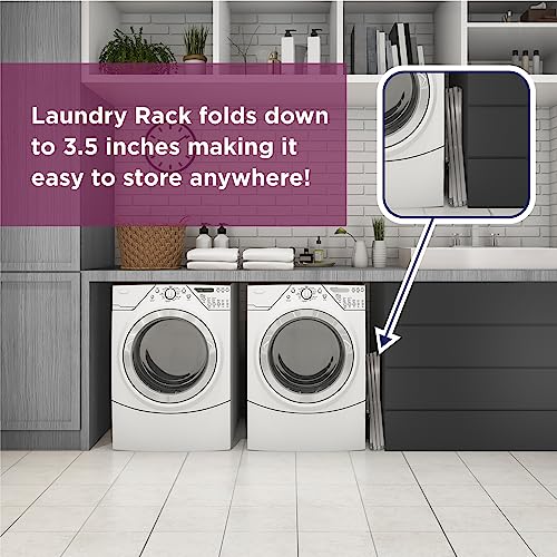 Silver 3-Tier Collapsible Metal Laundry Drying Rack - Space Saving & Heavy Duty