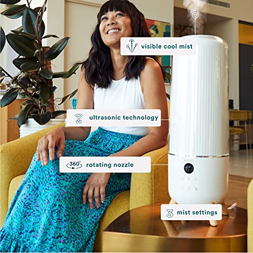 Homedics Ultrasonic Cool Mist Humidifier for Large Room 426 sq ft - Quiet Bedroom & Family Use
