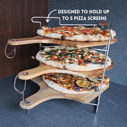 Folding Pizza Rack with five 14 Inch Screens