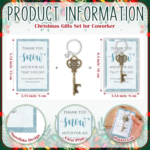 Vesici 24 Snowflake Christmas Gift Set Bulk for Staff & Coworkers