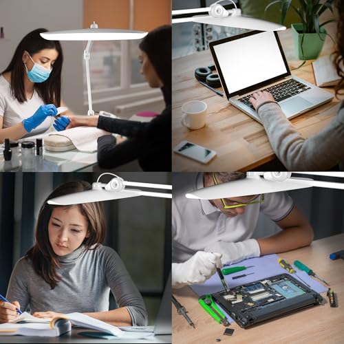 Gelpal 3000 Lumens Adjustable LED Desk Lamp with Clamp - White