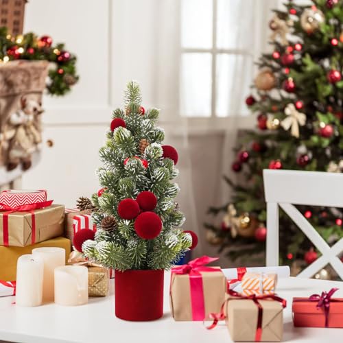 18Inch Small Christmas Tree for Home Table Xmas Indoor Decor