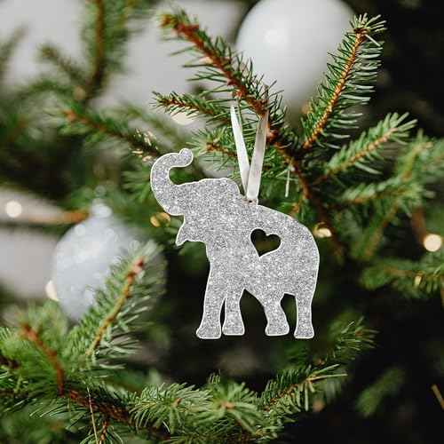 Pawzity Thank You Gifts for Women, Sister, Best Friends - Elephant Ornaments - Elephant Gifts for Women - Sisterhood, Friendship Ornament - Friends Gift for Christmas - Acrylic Ornament & Card