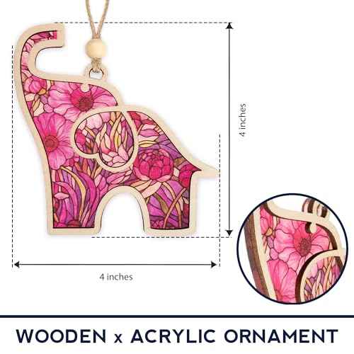 Elephant Christmas Ornaments 2025, Best Friend Birthday Gifts for Women, Elephant Gifts for Women with Story Card, Unique Elephants Ornament for Sisterhood, Birthday Presents for Friends Sisters Mom