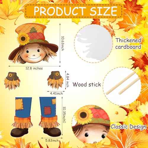 Thanksgiving Scarecrow Tree Topper Harvest Farmhouse Decorative Tree Treetops Head Hands and Legs Decor for Holiday Thanksgiving Indoor Home Decorations Party Supplies