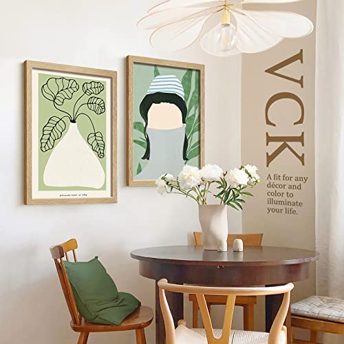 18x24 Poster Frame Set - Natural Oak Wood Wide Border, 3 Pack