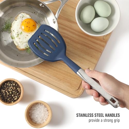 Calphalon Prime 7-Piece Silicone and Teak Wood Kitchen Tool Set,