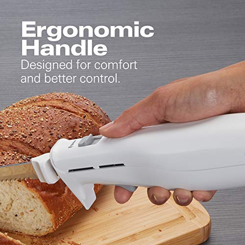 Hamilton Beach Electric Carving Knife Set with Stainless Steel Blades & Storage Case