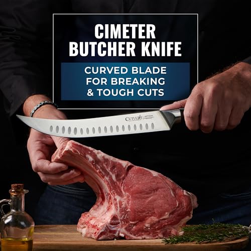 3-Piece Butcher Knife Set - Brisket, Breaking & Boning Knives for Meat Cutting