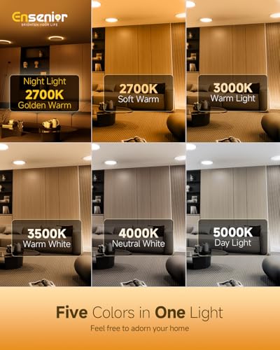 White 4 Inch LED Recessed Lights 20 Pack with Night Light & 5CCT Dimmable