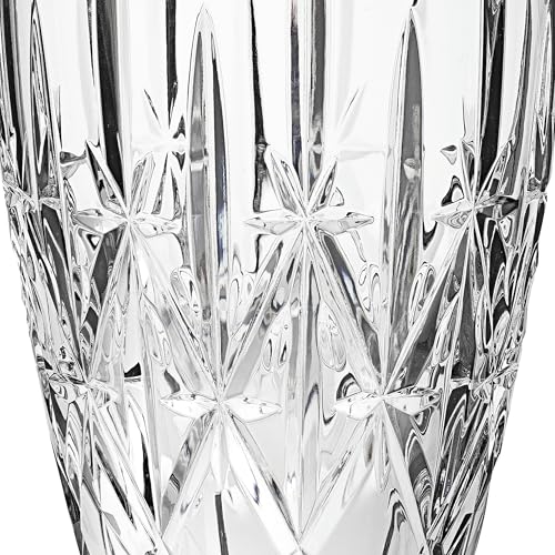 9-Inch Lead-Free Crystal Vase for Flowers - Sparkle Design
