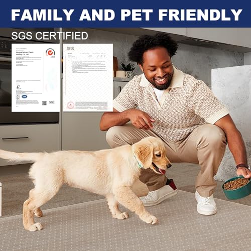 Clear Vinyl Runner Mat for Carpeted Hallways 3' x 10' Floor Protector