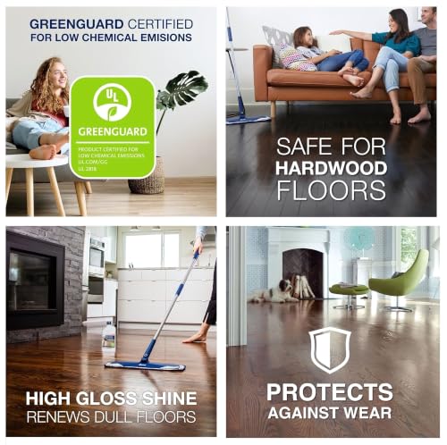 High Gloss Hardwood Floor Polish 32oz - Pack of 6, Non-Toxic & Durable