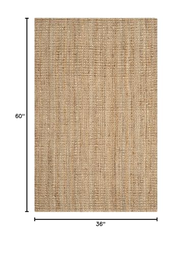 Natural Fiber Accent Rug 3x5 - Handwoven Jute Area Rug - Neutral