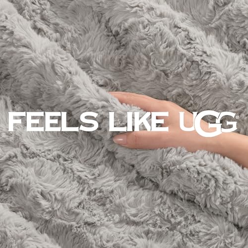 UGG Adalee Faux Fur Throw Blanket - Seal Grey, 50x70 Inches