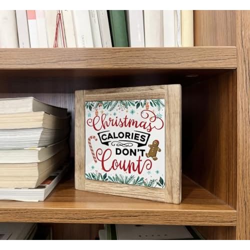 Wooden Box Signs for Home Decor, Funny Christmas Decor, Christmas Kitchen Sign, Kitchen Decoration for Christmas Holiday