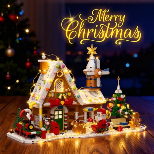 Letapapa 2026 Gingerbread House Advent Calendar Building Set with LED Lights