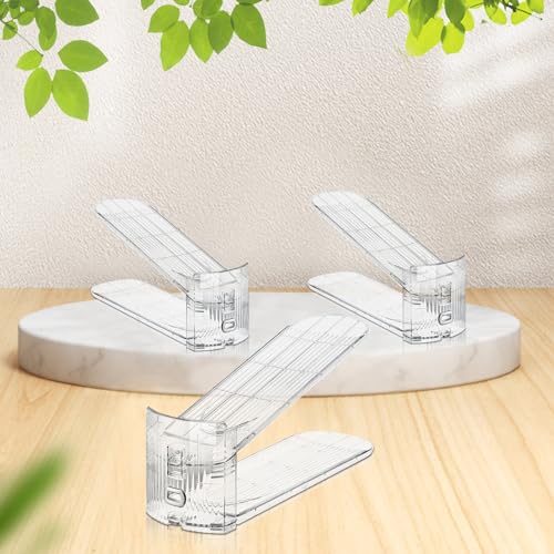 FENRUNXU Transparent Shoe Slots Organizer 36 Pack Space-Saving Shoe Storage