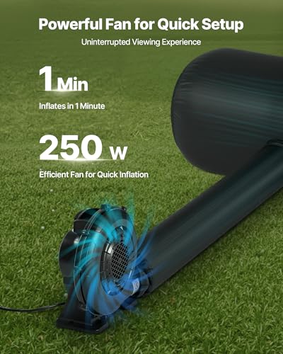 16ft Inflatable Outdoor Movie Screen - Portable Projection Screen for Backyard & Events