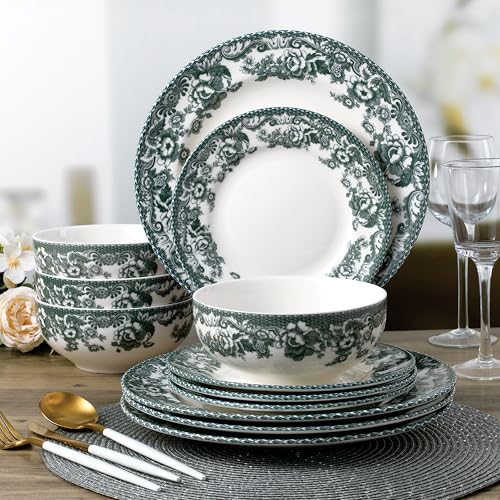 Joseph Sedgh Collection Montana Chip-Resistant Porcelain Dinnerware Set 12-Piece