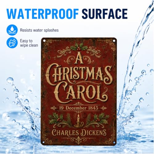 Christmas Metal Sign Decor - Festive Holiday Wall Art for Home & Room
