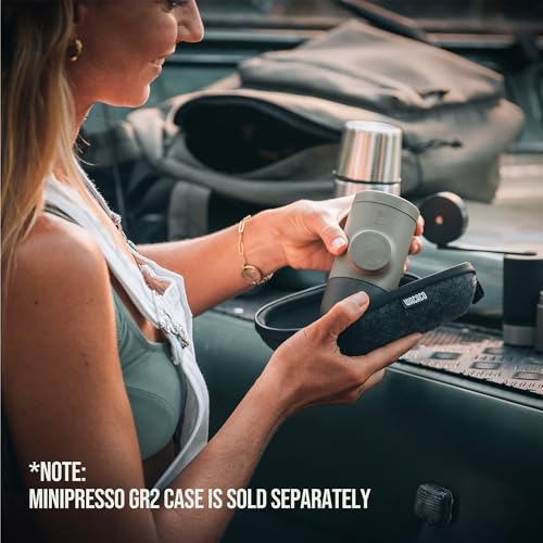 WACACO Minipresso GR2 Portable Coffee Maker - Olive Grey, Manual Espresso Machine